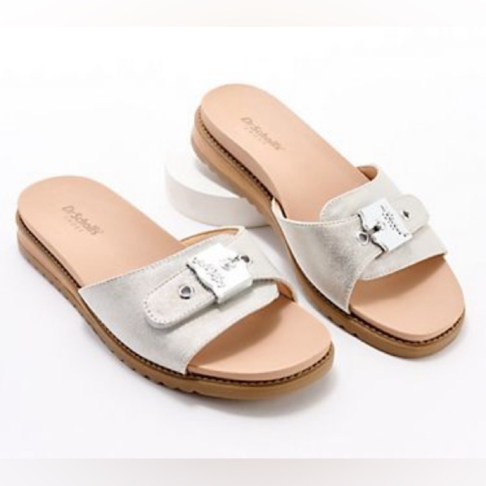 Dr. Scholl's Women's Metallic Slide Sandals